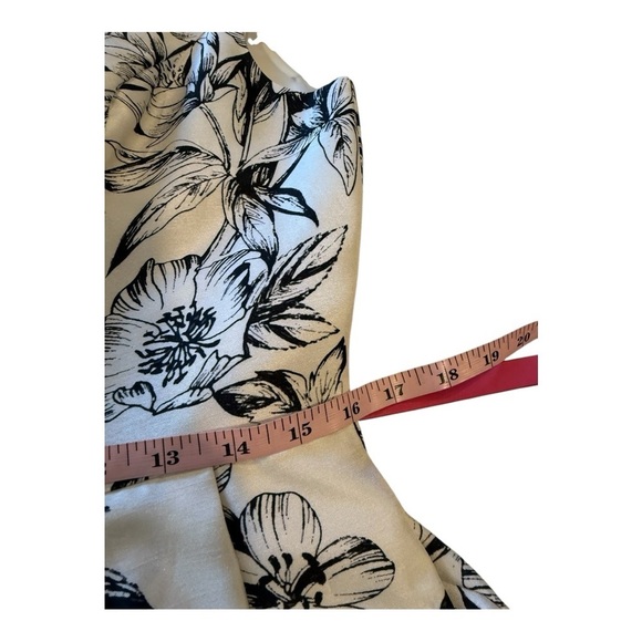 Jessica Howard Black Floral Tulle Full Skirt Fit & Flare Knee length dress 12 - Picture 14 of 15